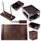 Dacasso Dark Brown Bonded Leather 9-Piece Desk Set DF-3609 - alternate 4